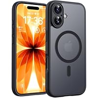 TOCOL für iPhone 17 Hülle für MagSafe, Vollständiger Kameraschutz, Eingebauter Magnetring, Stoßfest Kratzfest Transluzente Matt Handyhülle für iPhone 17 Case 6,3 Zoll, Schwarz