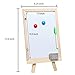 MyGift Small Wood Chalkboard Easel, Whiteboard Stand w/Chalks, Magnets & Marker