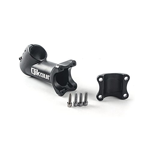 MTB Stem 31.8 90mm 45 Degree Bike Stem Wake Mountain Bike Stem Short Handlebar Stem for Most Bicycle, Road Bike, MTB, BMX, Fixie Gear, Cycling (Aluminum Alloy, Lightweight, Black)