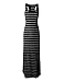 makeitmint Women's Line Stripe Sleeveless Racerback Maxi Dress