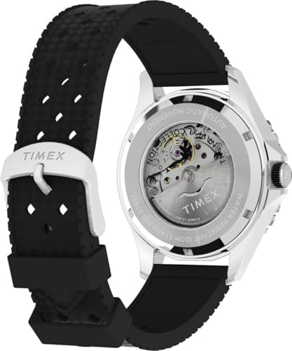 TW2Y15100 Trend Herren-Armbanduhr, 41 mm, schwarzes, zweiteiliges, Synthetisches Armband mit schwarzem Zifferblatt und Edelstahlgehäuse