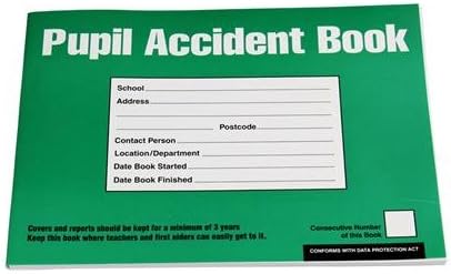 RP Printers PAB01 School Pupil Accident Record Book