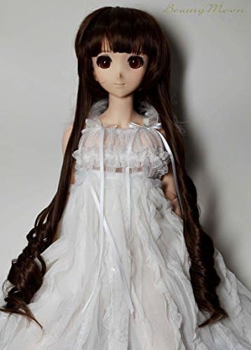 Doll wig 9inch long curls chocolate brown