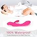 G Spot Rabbit Vibrator for Women - Seamless Dual Powerful Motor with 7 Vibration Modes Rechargeable Clitoris Stimulation Waterproof Wand Massager Couple Dildo Adult Sex Toys (Pink)