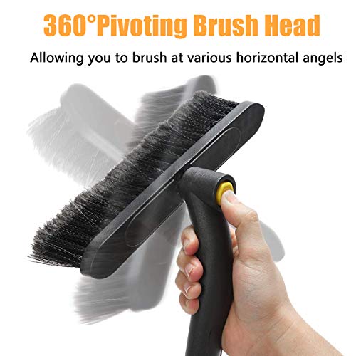 EDOU Extendable Snow Brush and Ice Scraper with Foam Grip Glove - Auto Window Windshield Snow Brush - Car Truck SUV Winter Snow Removal - Thumbnail 4
