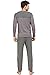 Suntasty Men's Sleepwear Striped Long Sleeve Pajama Pants and Knit Top Set