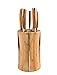 La Cote 5 Piece Chef Knives Set Japanese Stainless Steel Wood Handle with Block (5 PC W/Block (Olive Wood))