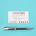 Punch Card - Incentive Loyalty Reward Cards - Business Card Size 3.5 x 2 Inches - Pack of 50