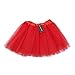 Anleolife 12'' Ballet Birthday Tutu Dress Cheap Tutu Skirt Ballet Dance Mini Skirts(red)