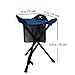GEERTOP Large Folding Tripod Stool Slacker Chair With Mesh Pocket For Fishing & Camping & Hiking (Blue)