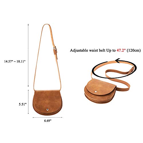 Fanny Pack with Adjustable Belt for Keeping Phone, Wallet, Keys, Lipstick - Great for Travel, Hiking, and Shopping (Brown)