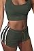 Pink Queen Women's Sexy Sport Active Tank Top Shorts 2 Piece Tracksuit