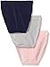 Wacoal Women's B Smooth 3 Pack Hi Cut Brief Panty, Hi Rise Gray/Crystal Rose/Peacoat Blue, Large