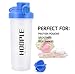 HOOPLE Shaker Bottle Protein Powder Shake Blender Gym Smoothie Cup, BPA Free, Auto-Flip Leak-Proof Lid, Handle with Ball Included - 24 Ounce