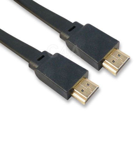 Flat 1m High Speed HDMI to HDMI Cable / 4k Resolution / 3D Compatible/Ethernet over HDMI/Gold Plated / 1 Metre (BY CABLES 4 ALL)