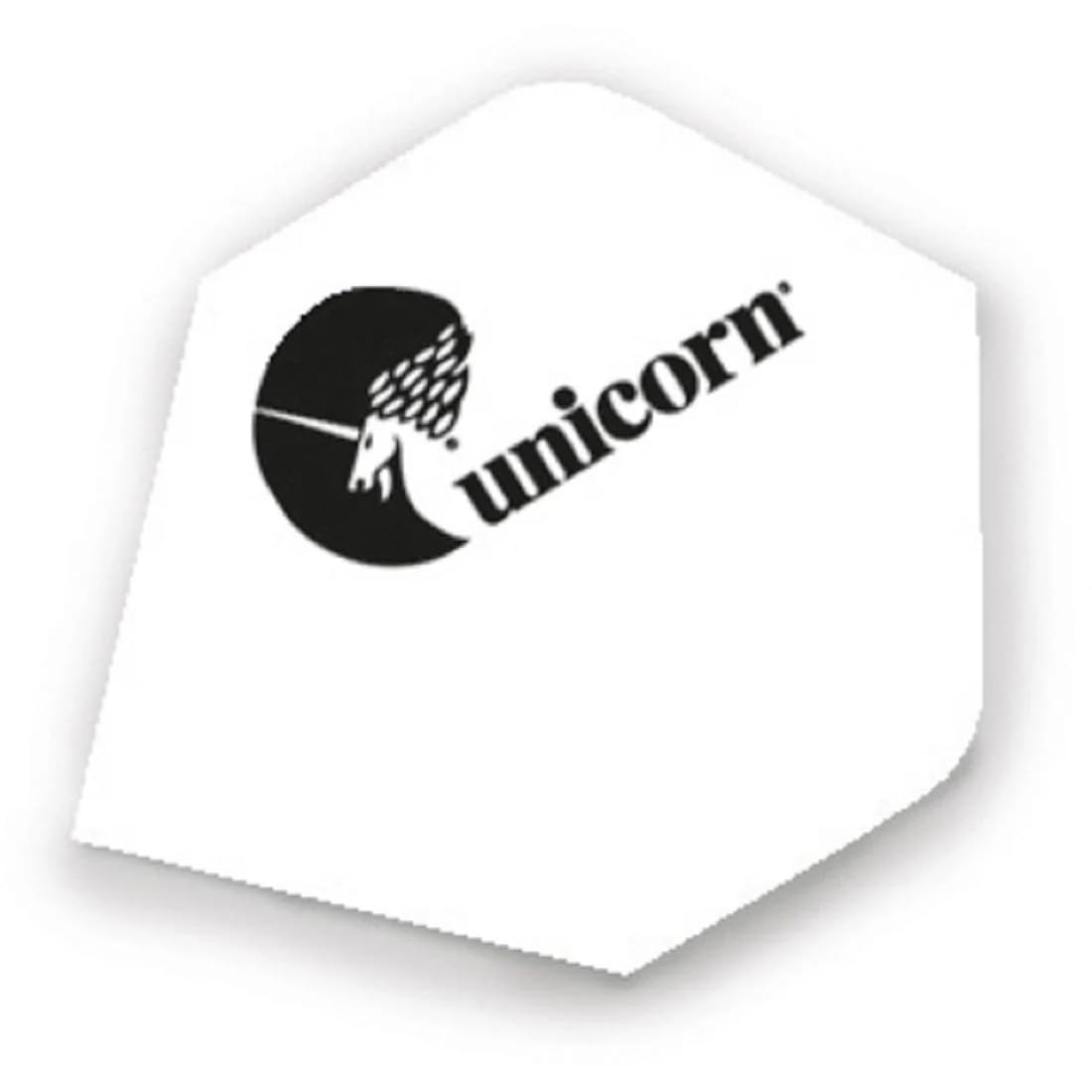 Unicorn Super Maestro Dart Flights | Logo White Background Design | Standard Plus Shape | Ultra Durable Rigid 125 Micron Polyester PET