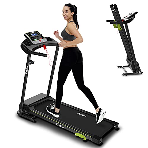 REDLIRO Walking Machine for Home Folding Jogging Treadmill with Incline Portable Space Saving