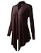 AMORE ALLFY Women's Soft Drape Cardigan Long Sleeve Brown XX-Large