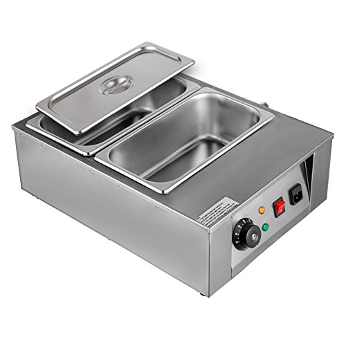 image for BestEquip 17.6LB Capacity Chocolate Tempering Machine 1000W Double Pot