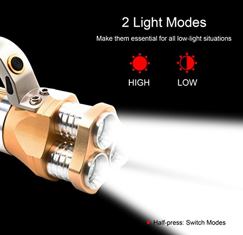 Parts Flix Ultra Bright Flashlight 3 LED Hunting Torch Tactical Flashlight Portable Lamp (PF-A1219-G)