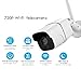WiFi Camera Outdoor Wireless IP Security Camera with Night Vision up to 65ft Motion Detection Alarm/Recording, Support Max 64GB SD Card (External) AT-100BW