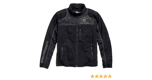 harley davidson skull windproof fleece jacket