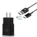 Fast Charge Adaptive Fast Charger Kit for Samsung Galaxy S8/S8 Plus/Note8, HZATECH USB Type C Fast Charging Kit True Digital Adaptive Fast Charging (Wall Charger+ Type C Cable) - Black