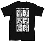 Marvel Guardians Of The Galaxy 2 Face Of Groot I Feel T-shirt (Large, Heather Black)