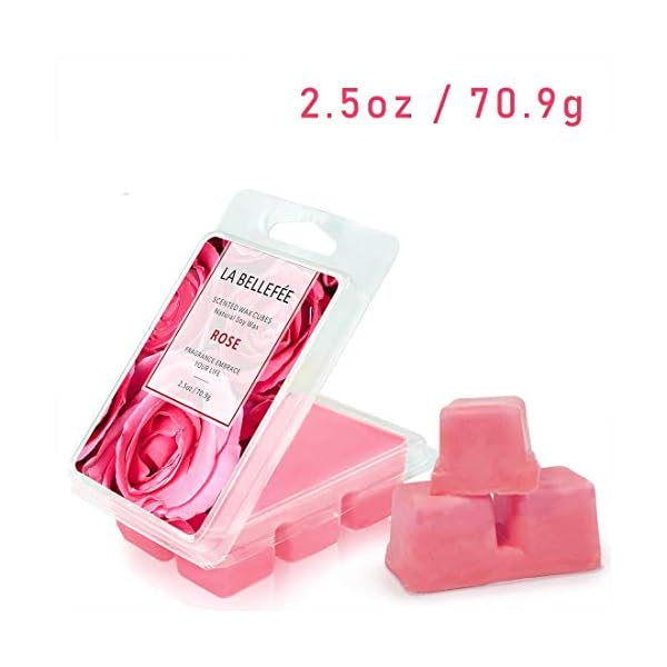 LA BELLEFÉE 4 x Packs Perfume Box Wax Melts Set of Rose, Jasmine, Cherry, Lavender, Organic, Vegan, Soy Wax melt…