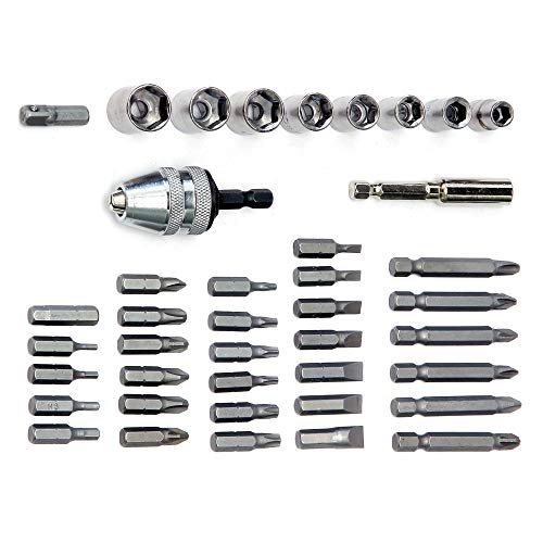 Dino KRAFTPAKET Mini-Akkuschrauber-Set Multiplex 3.6V 5Nm 41-TLG Komplett-Set mit Bohrfutter für als Akku-Bohrschrauber – Bild 3