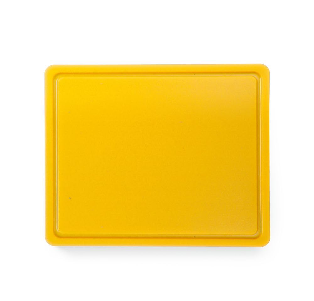 HENDI Cutting board HACCP Gastronorm 1/2, yellow, 265x325x(H)12 mm