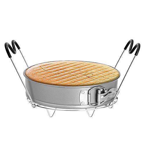 image for Createy Steamer Rack Trivet with Heat Resistant Handles Compatible wit