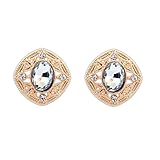 Luxury Grace Crystal Flower 18k Gold Plated Earrings Stud Women Jewelry 1054 (1054)