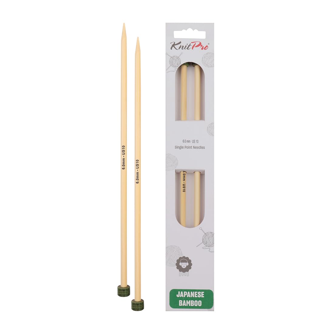 KnitPro Bamboo Single Pointed Needles 12" (30cm) | 6.00mm — image 1
