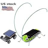 1 pack Solar Powered Grasshopper Children Learning Toy + 1 pack World's Smallest Solar Powered Car - Educational Solar Powered Toy