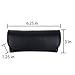 OptiPlix Semi Hard Eyeglass Case - Black Protective PVC Leather Style Shell Glasses Holder with Velcro Closure
