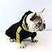 CT COUTUDI Yellow Stripe Black Pet Cat Dog Hoodies Clothes for Small Dogs Shirts Puppy Casual Pullover Outfits (L)