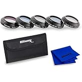 Ultimaxx 7 Piece Drone Camera Filter Bundle Kit for DJI Mavic Quadcopters Includes: ND4, ND8, ND16, UV, and CPL Filter, Cleaning Cloth, and Carrying Case; Made of Aluminum Alloy
