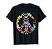 Peace Sign Butterflies 60's Retro Design World 70s Hippie T-Shirt