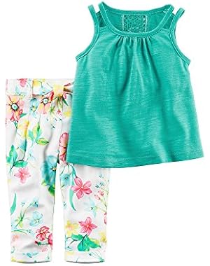 Baby Girls' Tank and Floral Pants Set