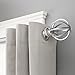 Sheffield Home, AMG and Enchante Accessories Round Cage Curtain Rod 36 to 66-Inch, RD0492Y1, Silver
