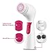 Face Brush，Facial Cleansing Brush Facial Brush Spin Waterproof Gentle Exfoliation Removing Blackhead for Deep Clean Massager All Skin Types Exfoliating Brush Face Scrubber system (Face brush white1)