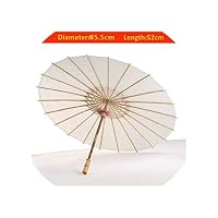 Vintage White Wedding Umbrella Cosplay Photo Prop Paper Party Decor Bridal Diy Craft,50Cm
