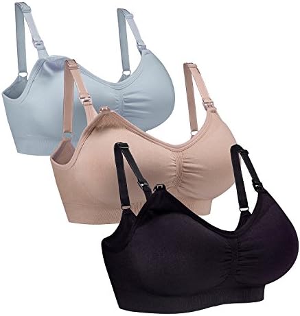 WhiFan 3Pack Nursing Bras Seamless Maternity Bralette Bra Womens Sleeping Wireless Breastfeeding Bra
