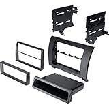 American International TOY-K967 2007 2008 2009 Toyota Tundra Matte Black DIN with Pocket & Double DIN Radio Dash Install Mounting Kit 07 08 09
