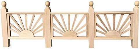 SQXIAN 1:12 DIY Dollhouse Miniature Fences Bar Picket Fence Balusters Railing