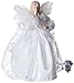 Kurt Adler 10-Light 9-Inch White Angel Treetop