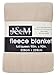 DII J & M Home Fashions Luxury Fleece Blanket, Full/Queen, 1-Piece, Tan