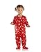 Leveret Kids Fleece Baby Boys Girls Footed Pajamas Sleeper Christmas Pjs (Snowflake,Size 18-24 Months)