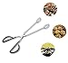 NPYPQ Stainless Steel Kitchen Tongs, 16 Inch Extra Long BBQ Barbecue Tongs for Grilling, Long Reach Grill Tongs with Comfortable Handle - Black